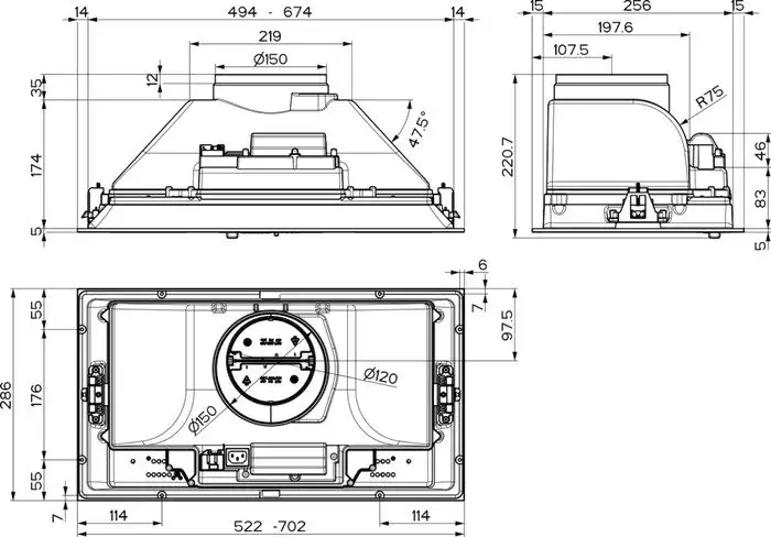 Кухонная вытяжка Faber Inka Smart C LG A70 305.0599.306 - фото товара