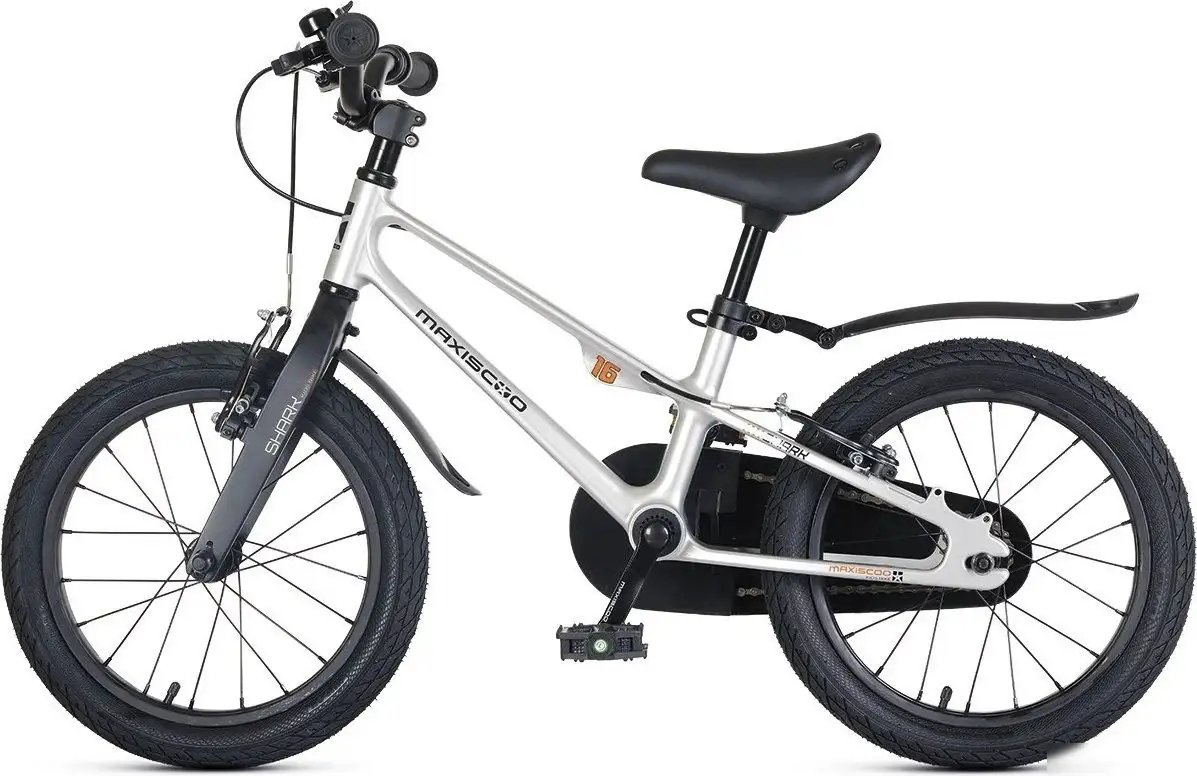 Детский велосипед Maxiscoo Shark Sport 16 2025 MSC-SH1642 (серый жемчуг) – фото товара