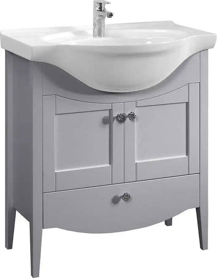 Belux Тумба под умывальник Афины Н 85-01 (30, железный серый матовый) – фото товара