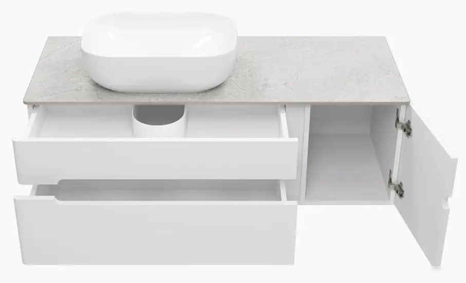 Misty Тумба под умывальник Роял 120 П-Роя-01120-011П2Я (подвесная, белый) – фото товара