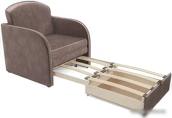 Кресло-кровать Мебель-АРС Малютка (бархат, серо-шоколадный Star Velvet 60 Cofee)
