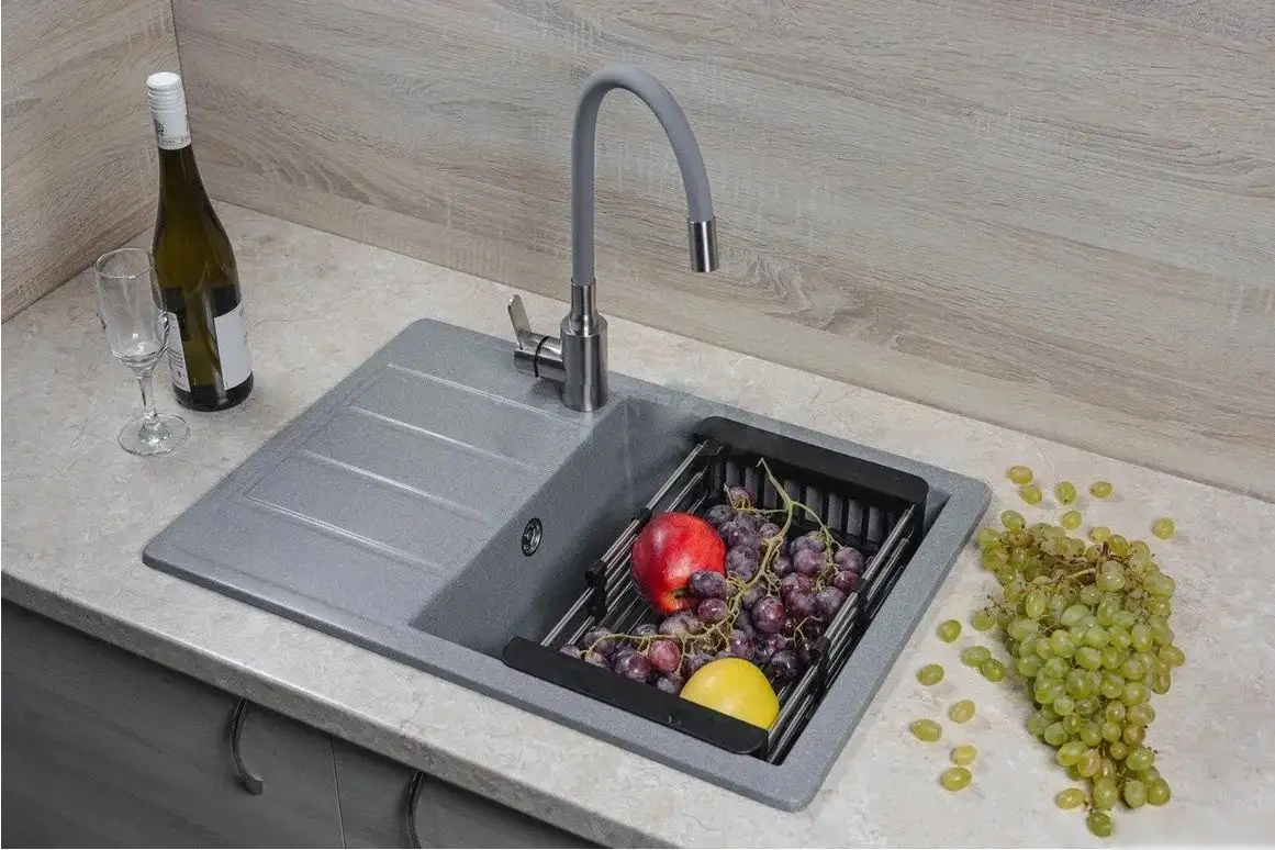 Кухонная мойка Marblan Recta R (серебристый) - фото товара