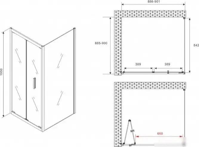 Душевой уголок Abber Sonnenstrand AG07090-S90 - фото товара