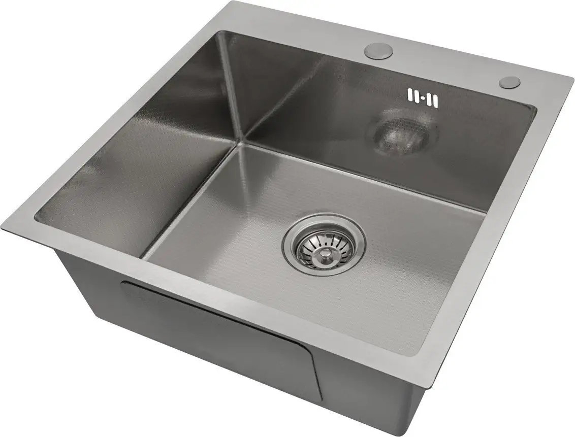 Кухонная мойка Basic CL DS Decor 50x50 (сатин, коландер, дозатор) - фото товара