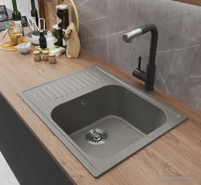 Кухонная мойка Mixline ML-GM18 551971 (темно-серый) - фото товара