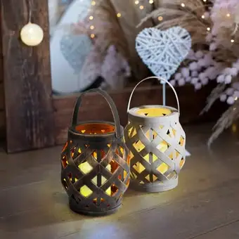 Декорация Neon-night Декоративный фонарь со свечкой 14х14х16,5 см (белый) 12 шт – изображение в каталоге