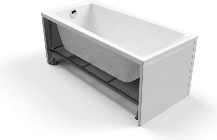 Ванна Cersanit Lorena 150x70 с ножками со смесителем Brasko Black однорыч. (с сифоном Prime) - фото товара