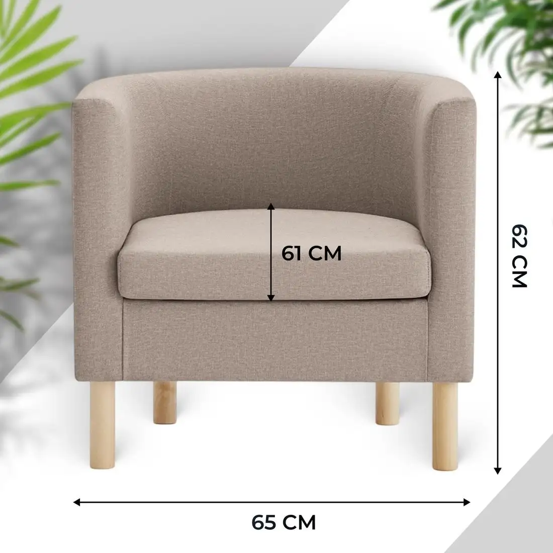 Интерьерное кресло Mio Tesoro Агата 351 (темно-бежевый 1176) – фото товара