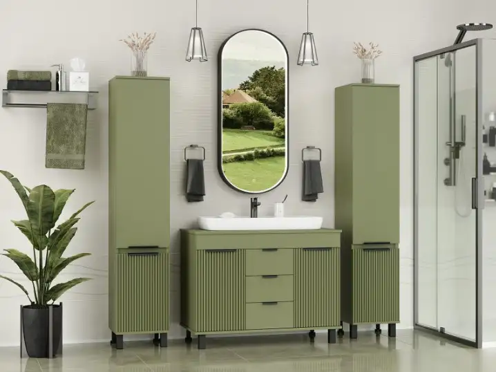 Brevita Тумба под умывальник Enfida 100 ENF-06100-0843Я (зеленый матовый) – фото товара