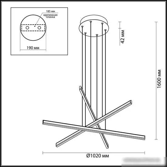 Подвесная люстра Odeon Light Rudy 3890/48L – фото товара