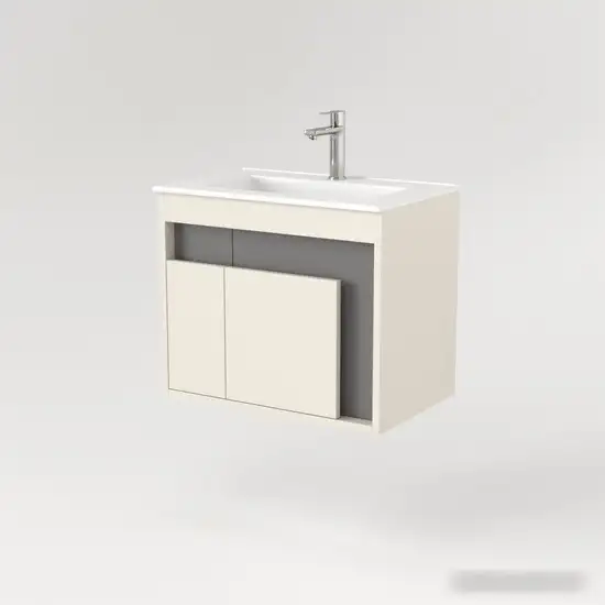 Дабер Тумба под умывальник 016 WeltWasser Deilbach 7517-60 Т16.6W.0.19 (бежевый/серый) – фото товара