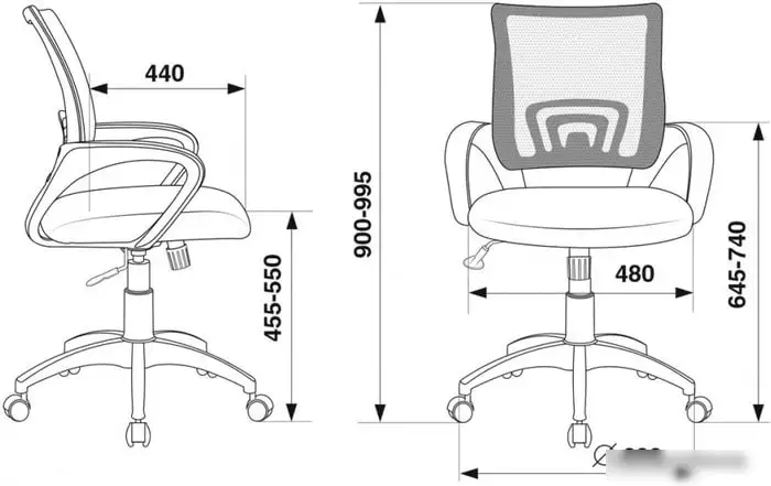 Кресло Бюрократ CH-695N/SL/BLACK (черный) – фото товара