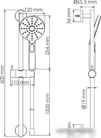 Душевой гарнитур Wasserkraft A144 - фото товара