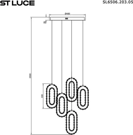 Подвесная люстра ST Luce SL6506.203.05 – фото товара