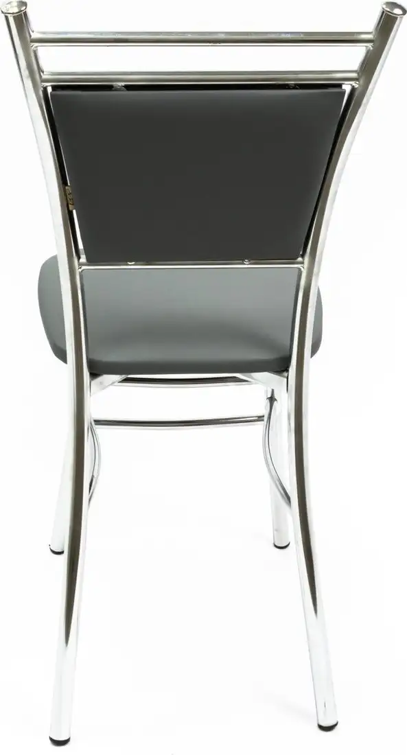 Стул ВВР Марсель (серый/хром, экокожа) – фото товара