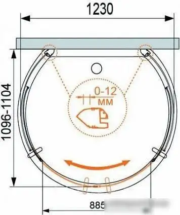 Душевой поддон Cezares TRAY-A-MODENA-O-123/110-15-W - фото товара