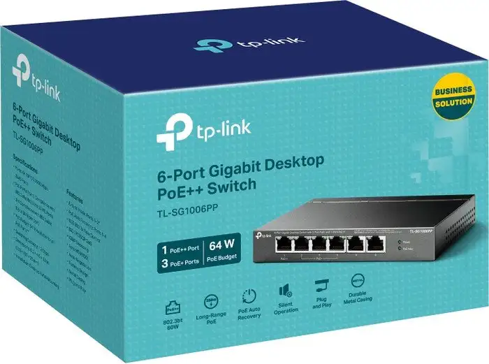 Неуправляемый коммутатор TP-Link TL-SG1006PP V1 – фото товара