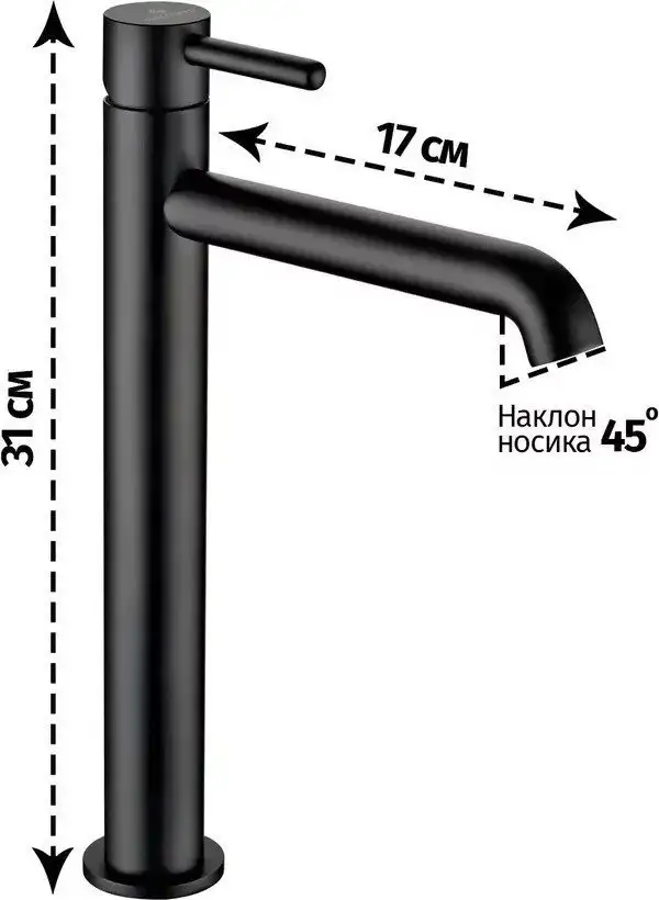Смеситель Grocenberg GB3029 (черный матовый) - фото товара
