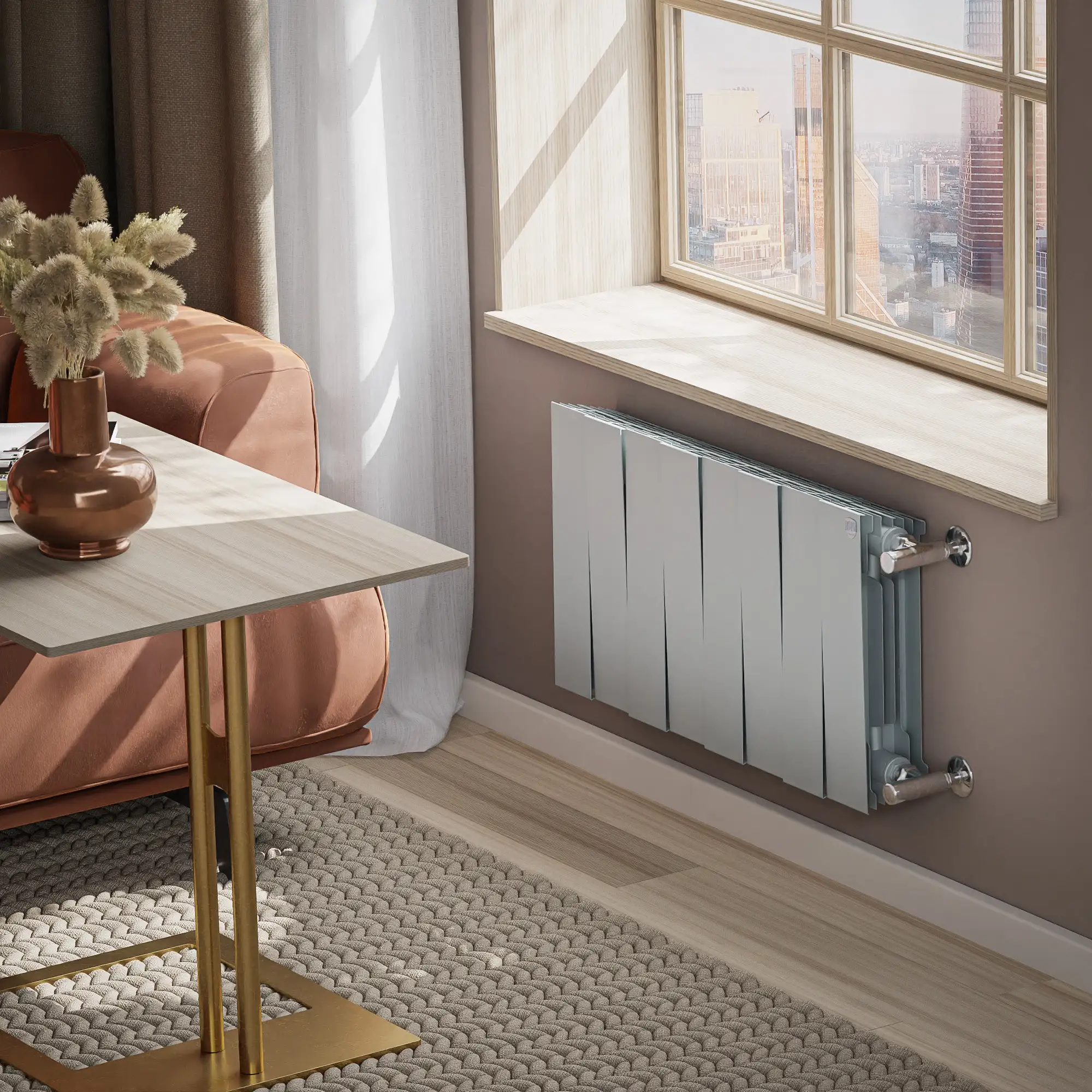 Радиатор Royal Thermo PianoForte 300 /Silver Satin - 8 секций - фото товара