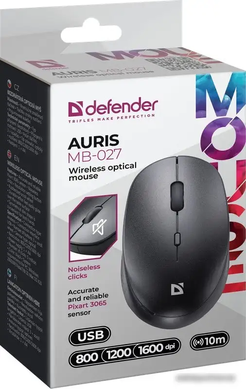 Мышь Defender Auris MB-027 (черный) – фото товара