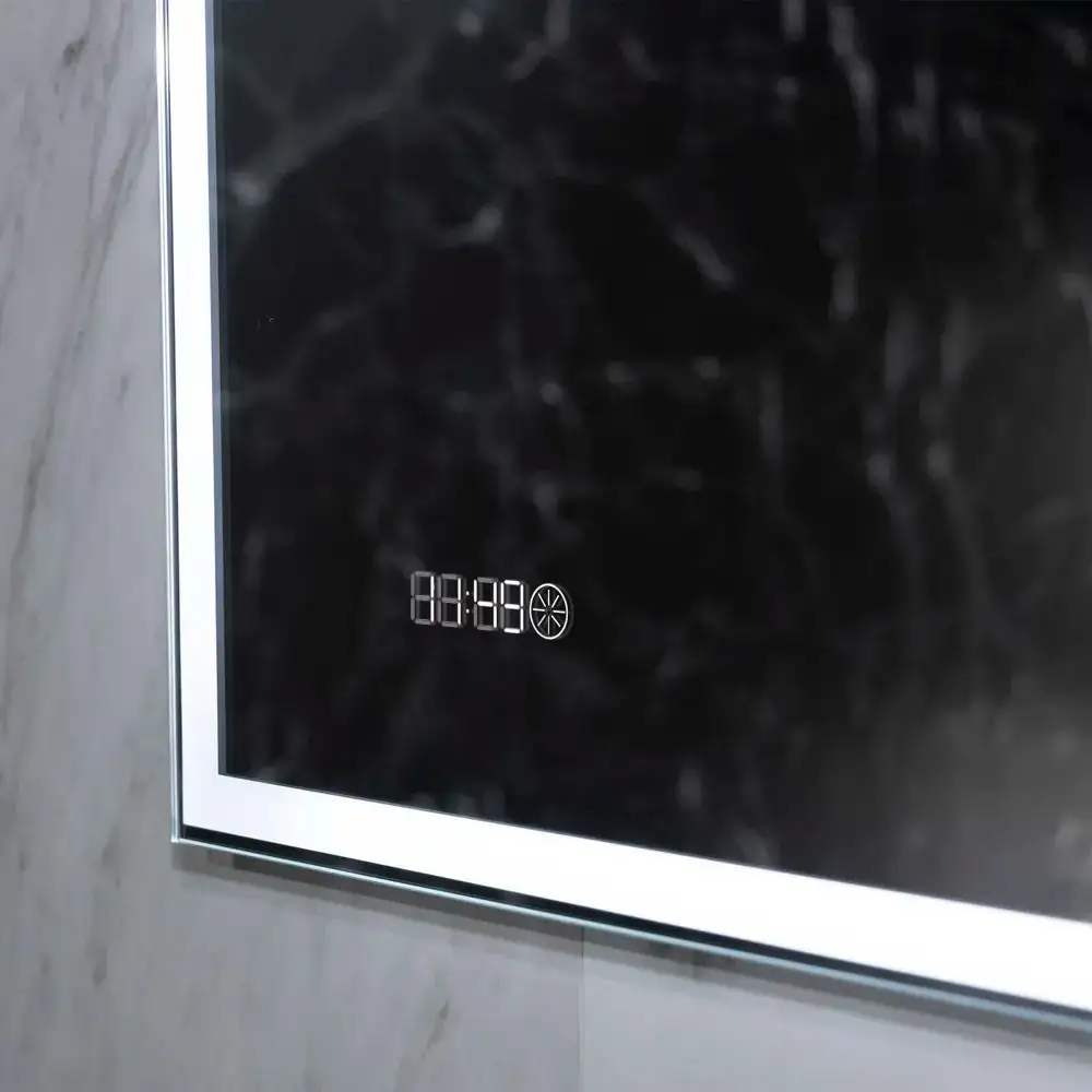 Пекам Зеркало Greta 60x50 greta-60x50scl (с подсветкой, сенсором на прикосновение и часами) – фото товара