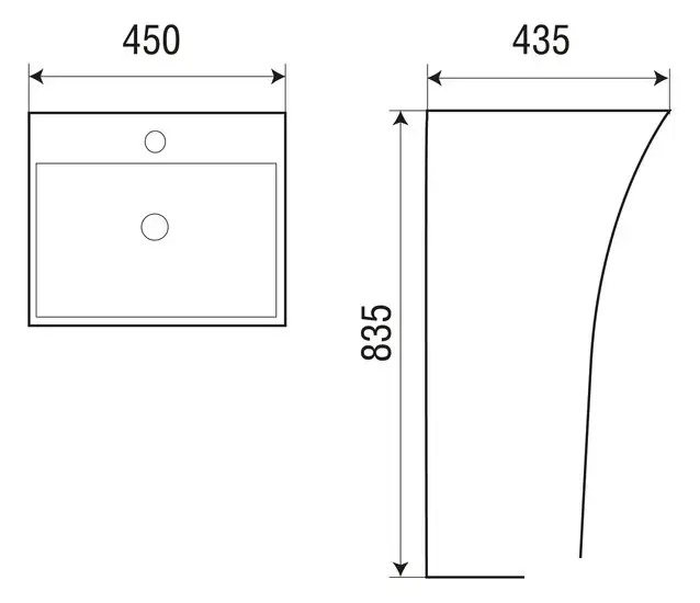 Умывальник WeltWasser LEERBACH 4543 GL-WT - фото товара