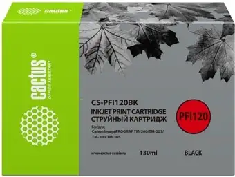 Картридж CACTUS CS-PFI120BK (аналог Canon PFI120BK) – изображение в каталоге