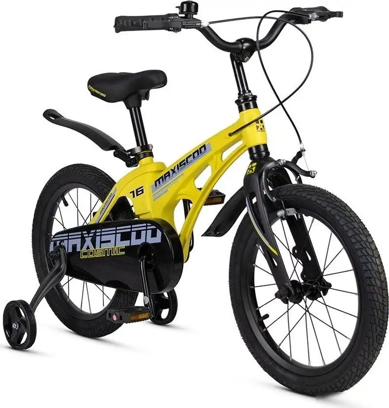 Детский велосипед Maxiscoo Cosmic Стандарт 16 2025 MSC-C1641 (желтый матовый) – фото товара