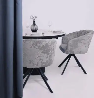 Стул с подлокотниками Мамадома Shelly-R 360 (m13 ASH Grey Lux/черный) – фото товара