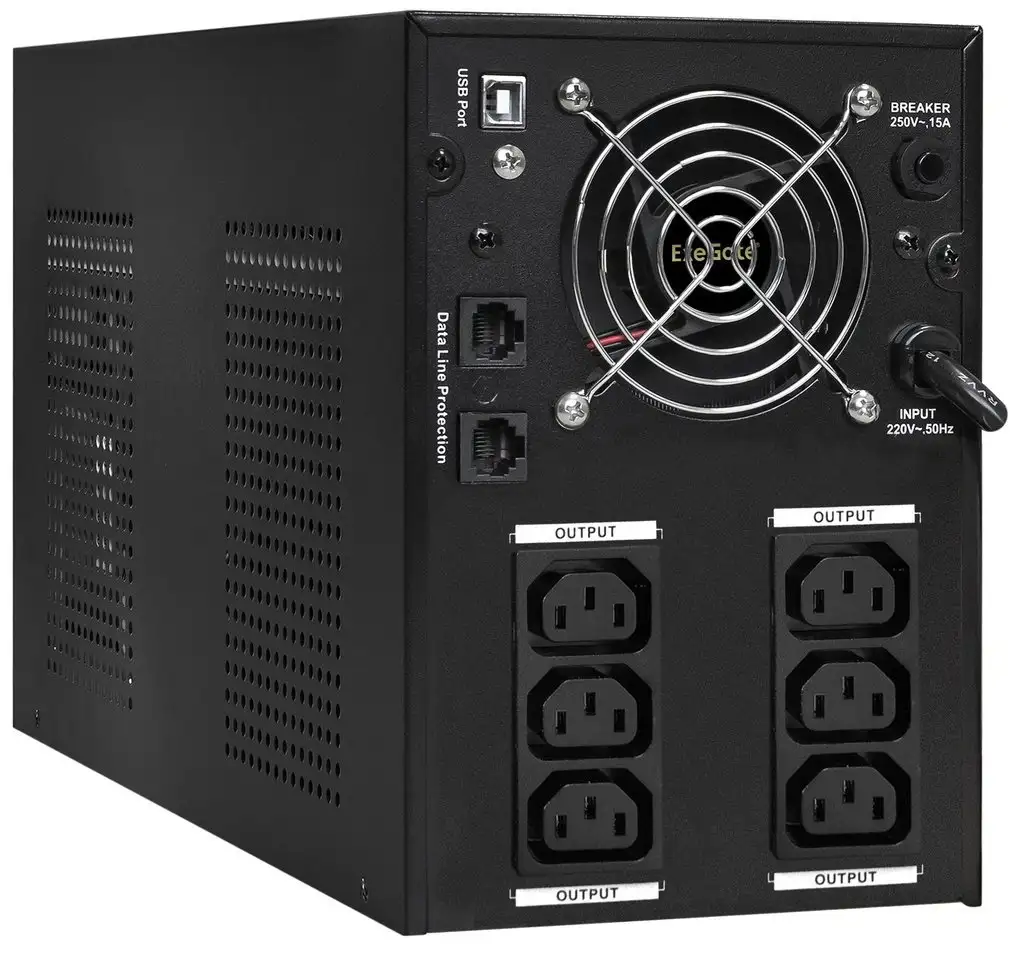 Источник бесперебойного питания ExeGate SpecialPro Smart LLB-3000.LCD.AVR.C13.RJ.USB – фото товара