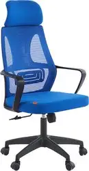 Офисное кресло CHAIRMAN CH636 (ткань, черный пластик/синий) – изображение в каталоге