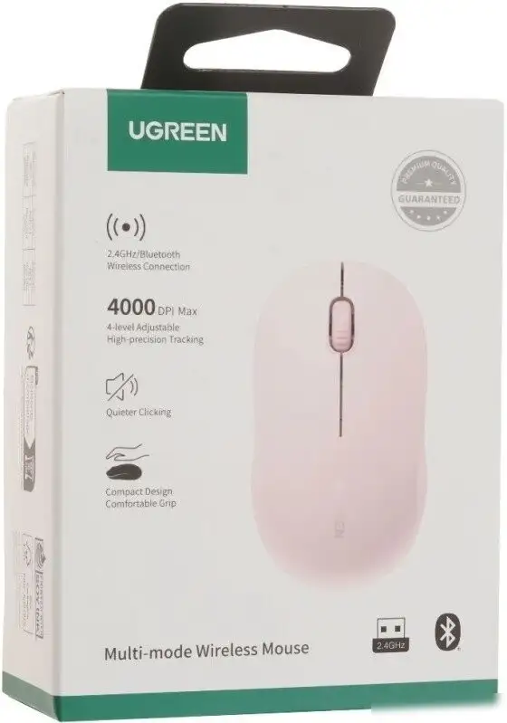 Мышь Ugreen M331 65625 (розовый) – фото товара