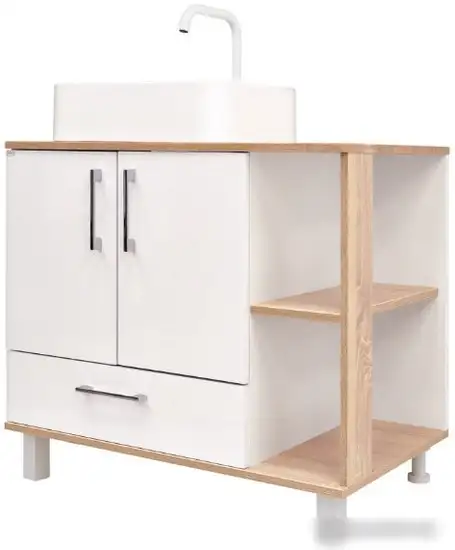 Doratiz Тумба под умывальник Doratiz Гавайи 80 9908.184 (белый/дуб сонома) – изображение в каталоге