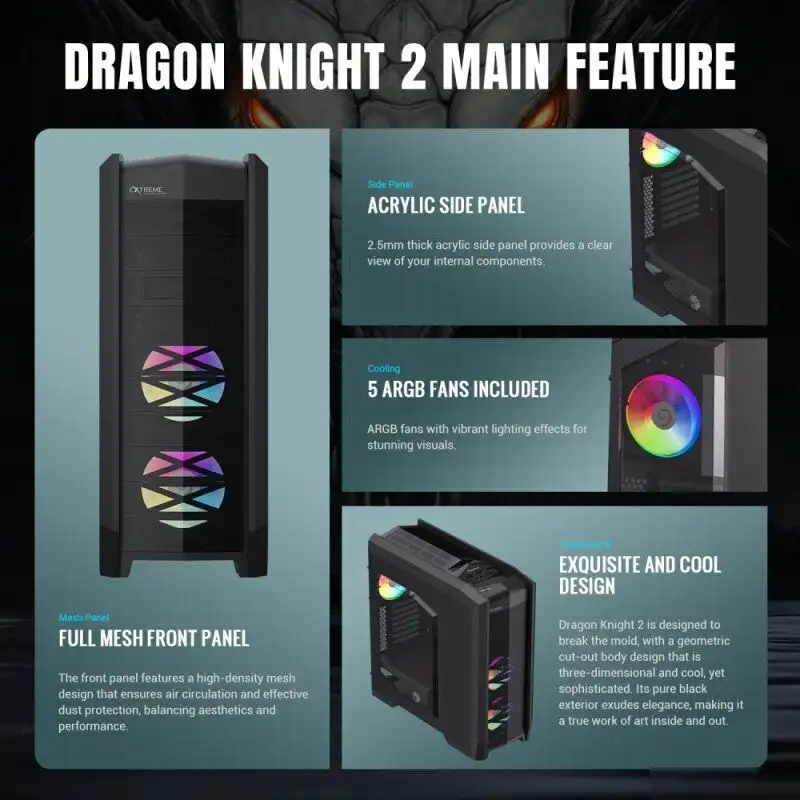 Корпус GameMax Dragon Knight 2 (черный) – фото товара