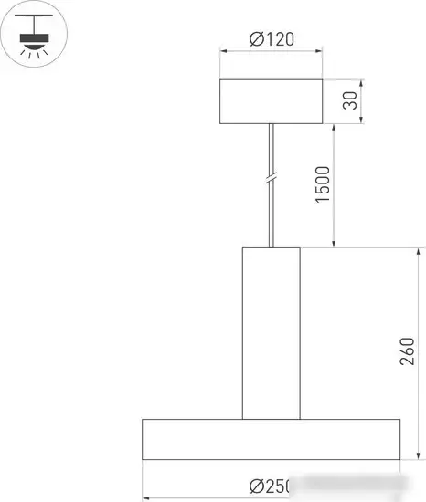 Люстра средней высоты Arlight SP-ERIC-R250-8W Warm3000 035930 – фото товара
