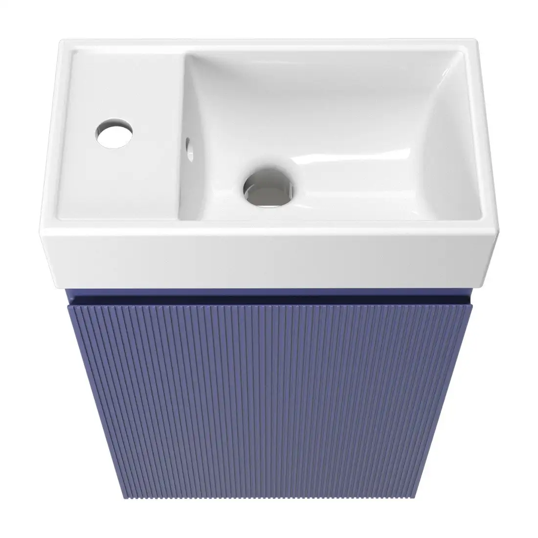 Wellsee Тумба под умывальник 2 в 1 WC Area 221804002 (тумба/матовый синий, раковина/глянцевый белый, без ножек) – фото товара