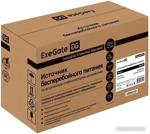 Источник бесперебойного питания ExeGate SpecialPro UNB-900.LED.AVR.1SH.2C13 EX292777RUS – фото товара