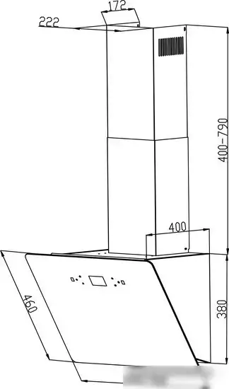 Кухонная вытяжка Backer AH60E-MC-F1 Black 12K - фото товара