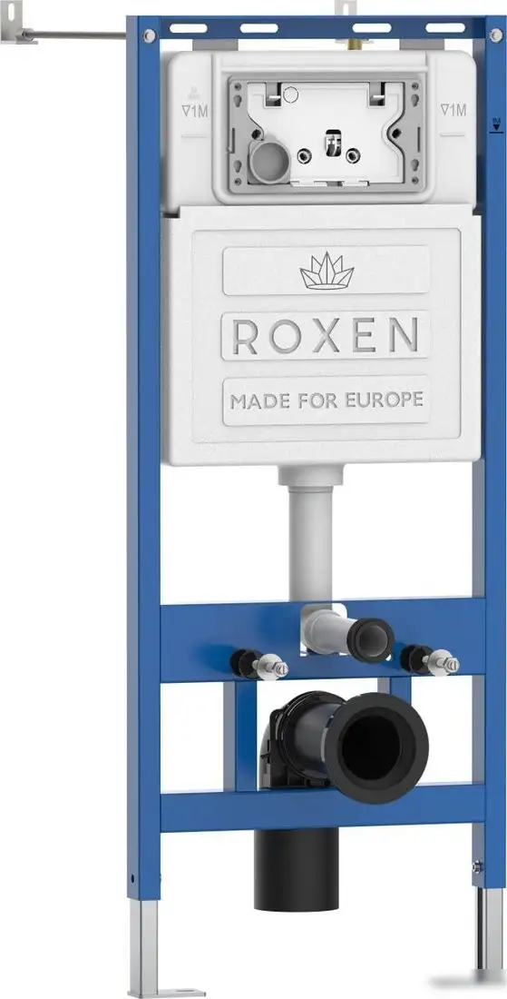 Унитаз подвесной Roxen Titan в комплекте с инсталляцией StounFix Dual Fresh 6 в 1 967201 (кнопка: черная) - фото товара