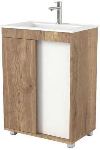 Дабер Тумба под умывальник 013 60 Т13.6.0.21 (дуб галифакс/белый) – изображение в каталоге