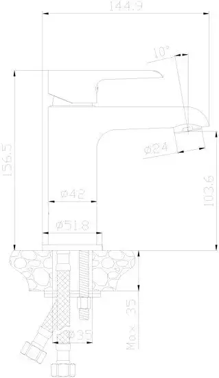 Смеситель Rossinka Silvermix W35-12 - фото товара