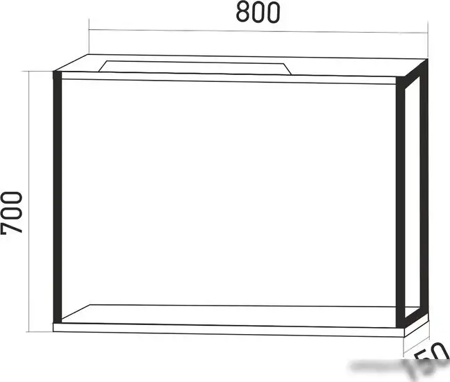 Mixline Зеркало Бруклин 80 543942 (бетон с подсветкой) – фото товара