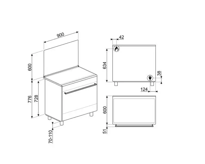 Кухонная плита Smeg SX91SV9 — фото товара