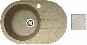 Кухонная мойка БелЭворс Rondo L (темно-бежевый, без сифона) - изображение в каталоге