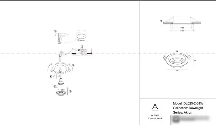 Точечный светильник Maytoni Akron DL025-2-01W – фото товара