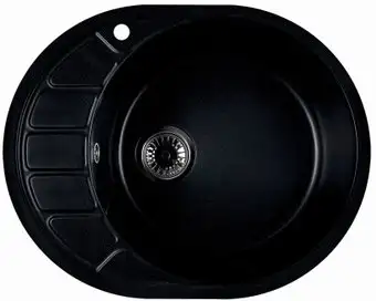 Кухонная мойка Marblan Ovata R (оникс,с сифоном) - изображение в каталоге