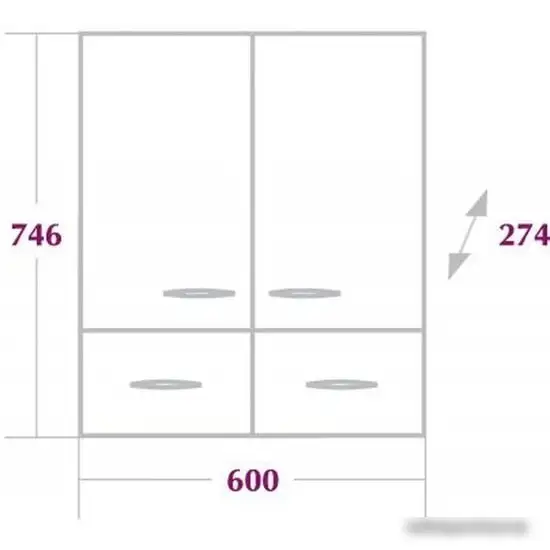 Onika Шкаф Кредо 60.2 [306004] – фото товара