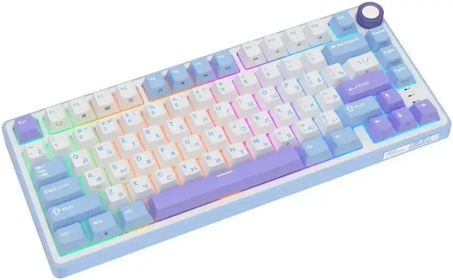 Клавиатура Royal Kludge R75 RGB Taro Milk (RK Silver) – фото товара