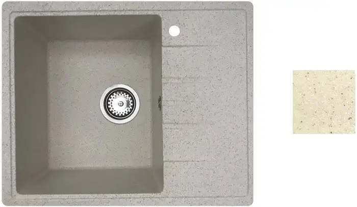 Кухонная мойка БелЭворс Mila L + смеситель W4998-4 (бежевый) - фото товара