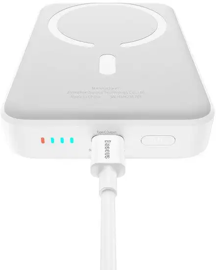 Внешний аккумулятор Baseus Magnetic Mini Air Wireless Fast Charge Power Bank 20W 10000mAh (белый) – фото товара